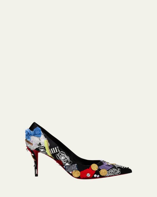 Apostropha Trash Leather Red Sole Pumps